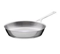 Alessi Pots&Pans Poêle en Acier Inoxydable 18/10 Argenté, Ø 28 cm