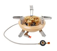 Poêle à dos - poêle de camping | Poêles de randonnée pliables de 16000 W | 5 brûleurs Camp Cooking Gear, brûleurs résistants au pour les voyages en plein air de la chasse de trekking d