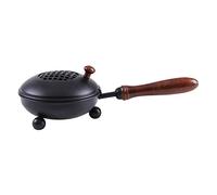 Bitto Poêle à encens SALUK en métal avec Un Manche en Bois, L : 26,5 cm, H : 8 cm, Ø 12 cm