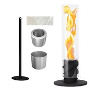 Poêle À Flamme Réelle Rotative - Poêle Chauffant À Alcool Déco | Foyer De Table Tornade | Lampe À Flamme | Déco Lumineuse LED Moderne pour Créer Une Atmosphère Confortable