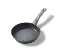 STONELINE Gourmundo Poêle à Frire 18 cm, adaptée à l'Induction, Cuire sans Huile ni Graisse, Revêtement Antiadhésif avec de vraies particules de pierre, Couleur Gris