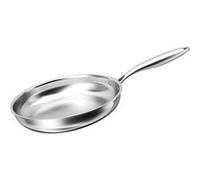 Poêle à Frire 20 cm Compatible Tous Feux Induction en Acier Inoxydable Cheffinger Argent Argent