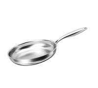 Poêle à Frire 24 cm Compatible Tous Feux Induction en Acier Inoxydable, Argent