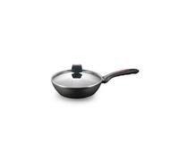 ROYALTY LINE, Poêle à frire profonde en aluminium forgé avec revêtement en marbre, Compatible Gaz, Électrique, Céramique, Halogène, Induction, 28 cm, couleur marbre