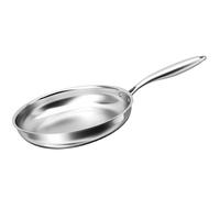 Poêle à Frire 28 cm Compatible Tous Feux Induction en Acier Inoxydable, Argent