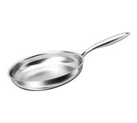Poêle à Frire 28 cm Compatible Tous Feux Induction en Acier Inoxydable Argent
