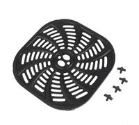 Poêle à frire à air comprimé avec séparateur de cuisson pour repas croustillants et accessoires de barbecue fabriquée à partir de fer amélioré sans surface et pare-chocs en caoutchouc pour plus de