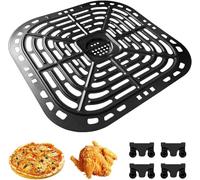 Poêle à frire à air comprimé pour plateaux, panier de friteuse à air de rechange pour Vortex Plus 6QT, grille de friteuse Airfryer avec 4 pare-chocs en caoutchouc, passe au lave-vaisselle (23,1 x 24,1