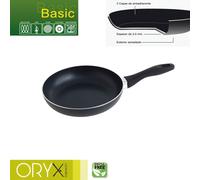 Poêle à frire anti-adhésive Oryx Basic en aluminium, haute résistance, adaptée à l'induction, sans PFOA, diamètre 22 cm, épaisseur 3 mm.
