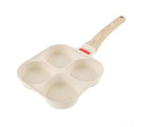 Poêle à frire antiadhésive 4 tasses, parfaite pour cuire des œufs et des crêpes en une seule fois (4 trous)