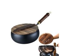 Poêle à frire antiadhésive - Poêle à induction résistante à la chaleur - Ustensiles de cuisine de qualité supérieure - Outil de fabrication de repas quotidien pour poulet, bœuf, porc, sauté