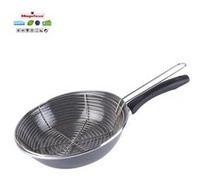 Magefesa Poêle friteuse Parma 26 cm avec panier – émaillé, lave‑vaisselle, gaz/vitrocéramique, Gris