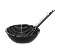 Poêle à frire avec panier Vaello Noir Acier émaillé [Ø 26 cm]