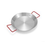 Poêle à frire de camping en acier inoxydable à double oreille avec poignée solide, friteuse épaisse pour randonnée, pique-nique, barbecue, cuisine (22 cm)