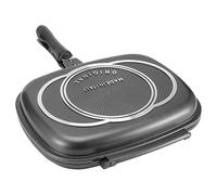 Poêle à Frire Double Face Portable Poignée Anti-brûlure Fournitures de Cuisine Marmite à Frire 32 Cm/12,6 Po Poêle à Frire Double Face