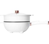 Poêle à Frire électrique, Multifonction Ménager, Vapeur Et Cuisson, Fondue électrique Intégrée, Poêle à Frire électrique, Marmite électrique, White, 加大发热盘