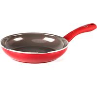 GreenChef Diamond Poêle à frire Antiadhésive en Céramique Saine de 20 cm, Poêle à oeufs, Sans PFAS, Convient à l'induction, Va au four jusqu'à 160˚C, Lavable au lave-vaisselle, Rouge