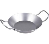 Poêle à frire en fer avec deux poignées 20cm Poêle à frire en fer Poêle à braiser Poêle à steak Paella Wok Poêle à frire Convient pour le four Rustique