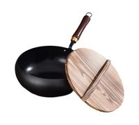 Poêle à frire en fer Wok Nécessité de cuisine Marmite avec couvercle antiadhésif for induction électrique Sauté et ragoût