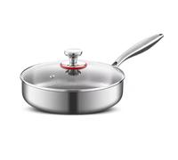 Poêle à frire en titane antiadhésive, ultra durable, résistante aux rayures, sans PTFE et PFOA, 20 cm