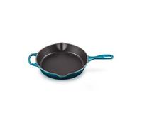 Le Creuset Skillet profond en fonte émaillée Signature avec poignée d'assistance et deux becs verseurs, 26 cm, 2 litres, Deep Teal, 20187266420422