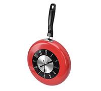 Poêle à Frire, Horloge Murale de Cuisine Moderne, Horloge Suspendue Décorative en Aluminium pour la Maison