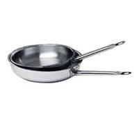BAUMALU - Poêle à Frire Ligne Professionnelle en Acier Haute Qualité - Chauffe Rapide - Manche Riveté - Idéale Viandes et Légumes - Tous Feux Dont Induction - Ø28 cm