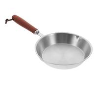 Poêle à Frire Inox Mini Argenté, Poignée Confortable, Usage Quotidien | Acier Inoxydable, Robuste et Résistante à Brûlure, Isolation Thermique, Format Compact Cuisine