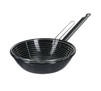 Poêle À Frire La Ideal Émaillée En Fer Avec Panier Ø 28 Cm - Garcima