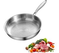 Poêle à frire martelée antiadhésive Pure Titanium 28 cm | Compatible avec toutes les plaques de cuisson, chauffage uniforme, utilisation en extérieur, sans couvercle