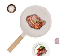 Poêle à frire non collante - 22,4 cm - Batterie de cuisine lourde - Avec grille multi-usages - Pour Campingofeock Pot Fritt - Cuisinière électrique longue durée