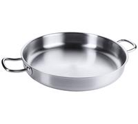 Poêle à frire/poêle à paella, acier inoxydable 18/10, deux poignées, Ø20-80 cm au choix : 46 cm Variante : 46 cm