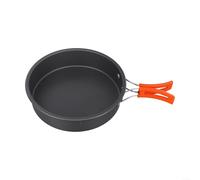 Poêle à frire portable en aluminium sans revêtement idéale pour les petits groupes de camping, randonnée et repas de trekking (grand)