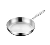 Poêle à Frire Professionnelle 28 cm Induction, Poêle Inox non Revêtue, Inox, Allant au Four