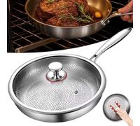 Poêle à frire Pure Titanium Pro pour la cuisine, antiadhésive et non toxique, sans PTFE ni PFOA, résistante aux rayures, chauffe rapidement, compatible avec tous les types de cuisinières. Silver,26cm