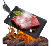 Poêle à frire rectangulaire, poêle à griller en fonte - Plateau de service antiadhésif Grill,Plateau de service extérieur de préparation de barbecue antiadhésif pour cuisinière Micro-ondes