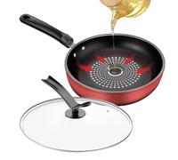 Poêle à Frire Spécial Oeufs - Poêle à Omelette avec Couvercle pour Feux - Ustensile De Cuisine À Manche Confortable Pour La Préparation De Dîner, Petit-Déjeuner, Collations, Crêpes,