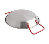 Poêle à fruits de mer en acier inoxydable pour paella, plat de service, wok, plateau de collation, utilisation à la maison, au restaurant, ustensiles de cuisine résistants à la rouille pour les repas