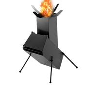 Poêle à fusée, poêle à bois à fusée - Réchaud de camping portable - Poêle d'extérieur compact pour la cuisine en plein air pour le camping, la randonnée, la pêche, la chasse, le barbecue, le poêle de