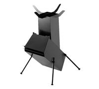 Poêle à fusée, poêle d'extérieur compact pour la cuisson en plein air, poêle à roquette, poêle de camp en bois pour la marche, la pêche, la chasse, le barbecue, la carpe