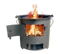 Poêle à fusée pour le camping | Batterie de cuisine d'extérieur avec barbecue et pince, camping | Pour la survie, la préparation urgente, le sac à dos, les voyages, l'extérieur, la terrasse, la cour
