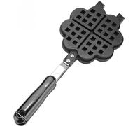 Poêle à gaufre antiadhésive en forme de cœur Pour le petit déjeuner gaufre belge-sandwich-toaster, à utiliser sur une plaque de cuisson