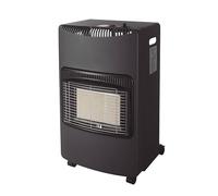 Poêle à gaz céramique Noire et Cerisier, 3500 W 3 Niveaux, Roues et poignée