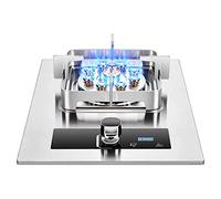 Poêle à gaz de camping, cuisson à table en panneau en acier inoxydable, poêles à flamme élevée à l'économie à un brûleur, poêles à gaz, GPL et gaz naturel,Liquefied gas