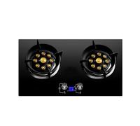 Poêle À Gaz Naturel À 2 Brûleurs, Double Poêle En Verre Trempé À Neuf Chambres Avec Anneau De Collecte D'énergie Et Protection D'extinction, Avec Protection Par Thermocouple(NG)