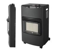 INTEC- Poele à gaz pliable Noir 4200W Allumage Piezo Chauffage d'appoint gaz