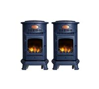 Poêle à gaz Provence Bleu Saphir - Pack de 2 - 3,4 kW - Fonte - L46 x P52 x H79 cm