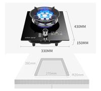 Poele A Gaz Verre Trempé 7KW -, Cuisinière À Gaz Portative, Cuisinières À Gaz De Table Et Encastrées, Cuisinière À Gaz Avec Rappel Anti-brûlure, Cuisinière À Gaz Avec Fonction Minuterie(LPG)