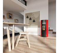 Poêle à Granulés 12 Kw Boston XL - Rouge