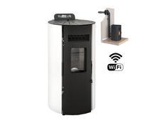 Poêle à Granulés 9 Kw avec Kit Ventouse et WI-FI Boston - Noir